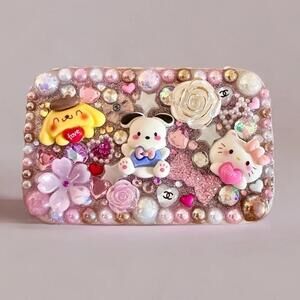 Handmade Tin Pill Box Pompompurin Kitty Treats Decoden Junk Case Style Trinkets